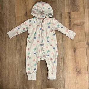 H&M polka dot baby girls jumpsuit - 9 months
